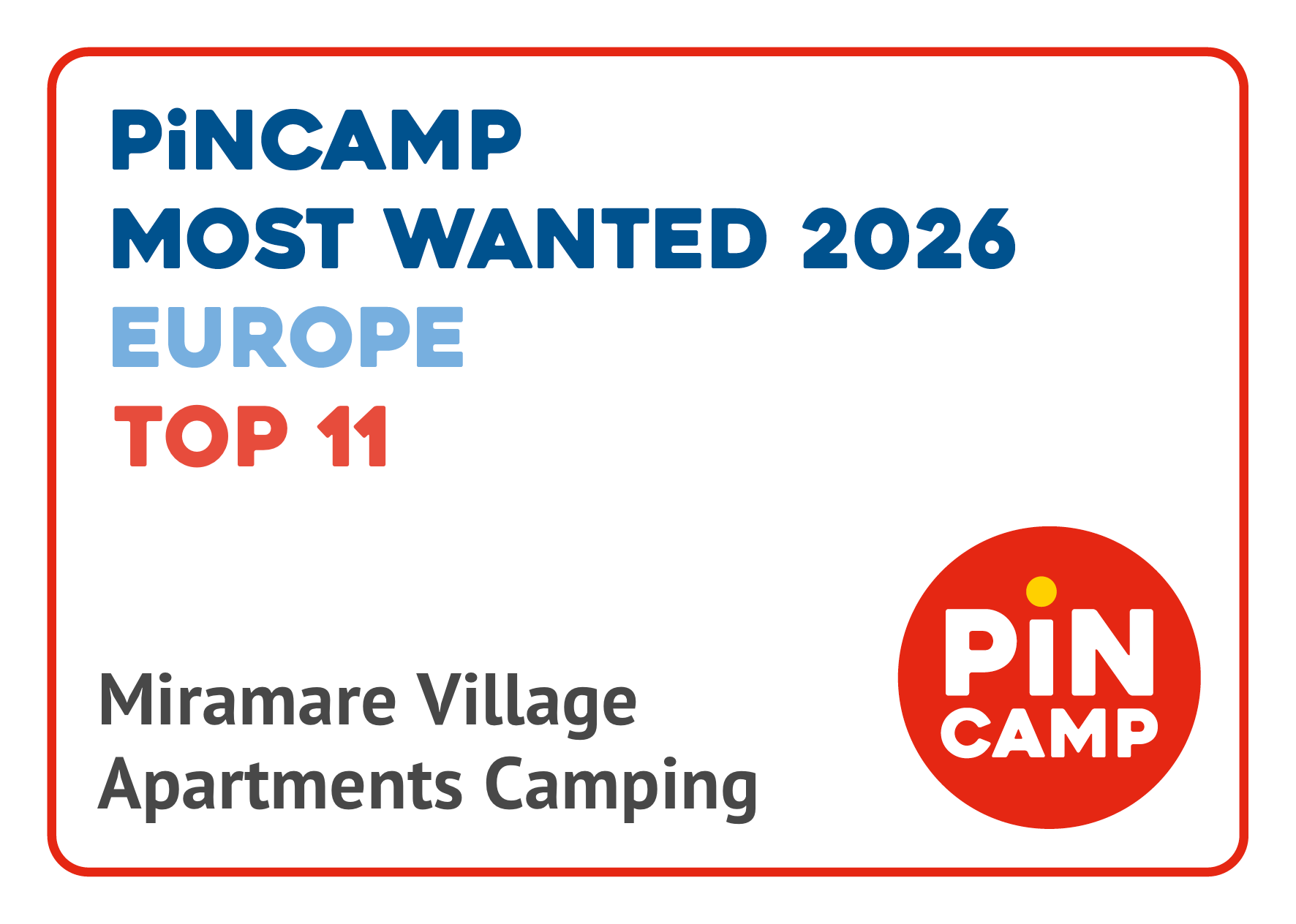 PiNCAMP Most Wanted 2026 – Europe Top 11